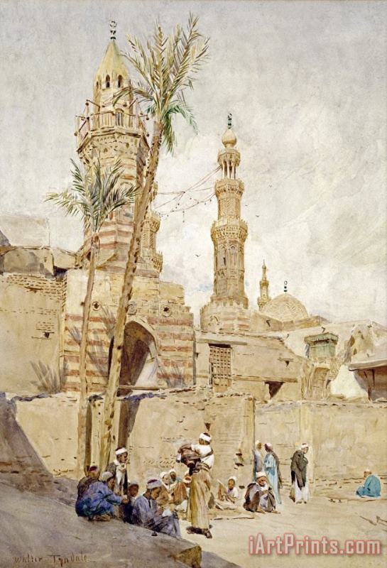 Walter Tyndale An Arab Street Scene, Cairo Art Print
