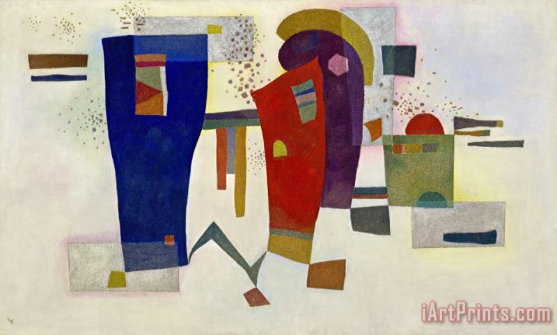 Accompanied Contrast painting - Wassily Kandinsky Accompanied Contrast Art Print