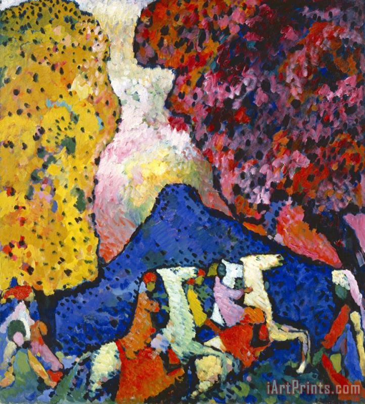 Wassily Kandinsky Blue Mountain (der Blaue Berg) Art Print