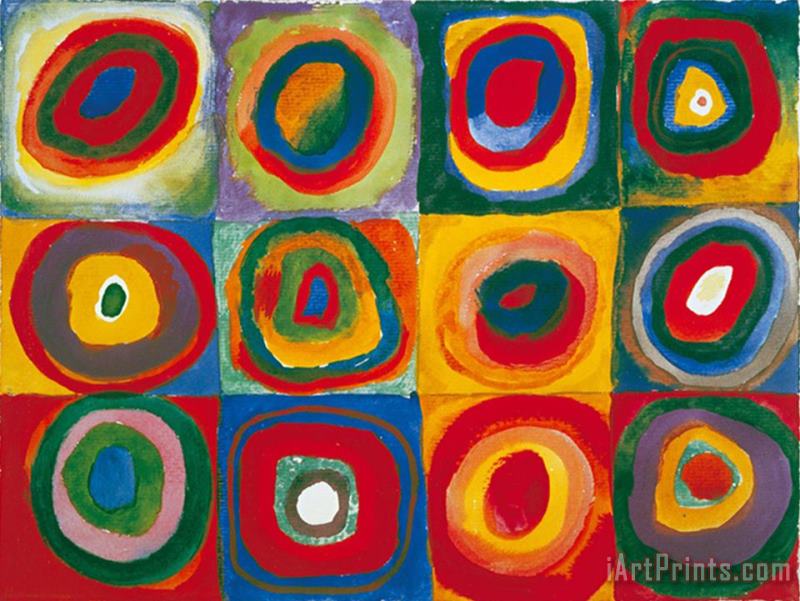 Wassily Kandinsky Colour Study Squares And Concentric Circles Art Painting