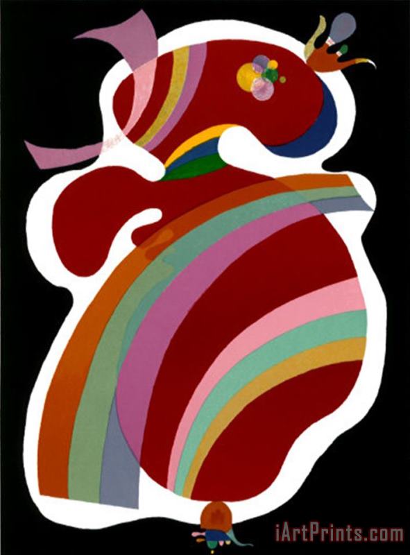 La Forme Rouge 1938 painting - Wassily Kandinsky La Forme Rouge 1938 Art Print