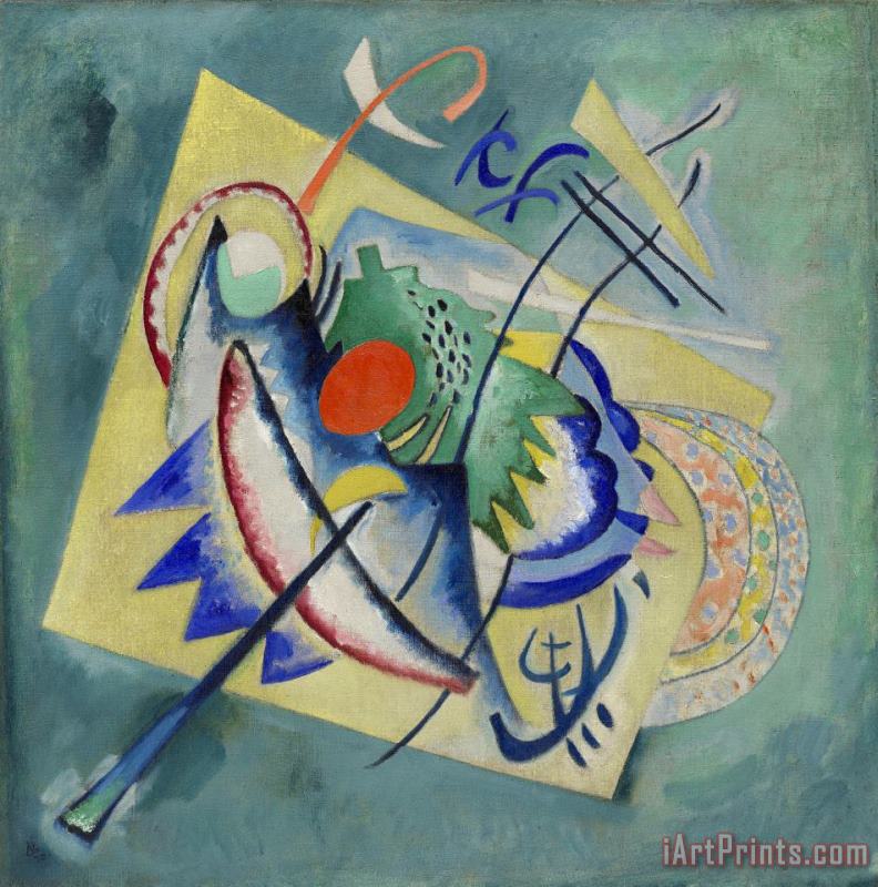 Wassily Kandinsky Red Oval Art Painting