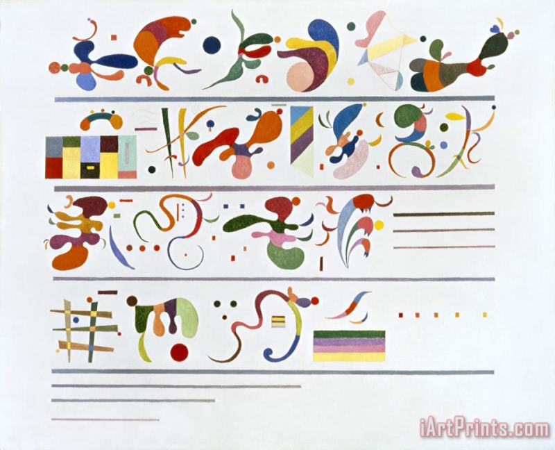 Succession, R. 1055 painting - Wassily Kandinsky Succession, R. 1055 Art Print