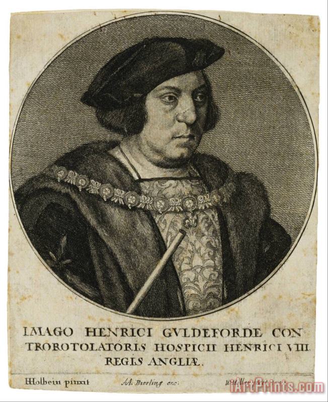 Wenceslaus Hollar Portrait of Sir Henry Guildford Art Print