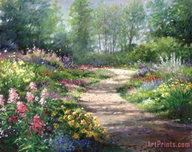 Garden Path painting - Wendy Kroeker Garden Path Art Print