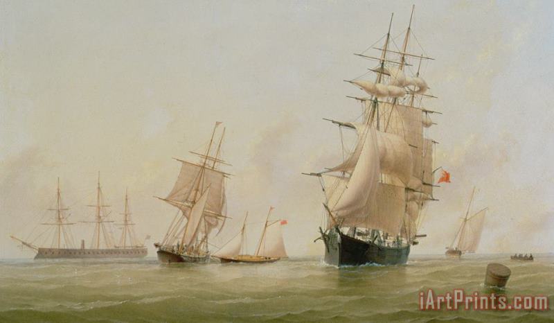 Ship Painting painting - WF Settle Ship Painting Art Print
