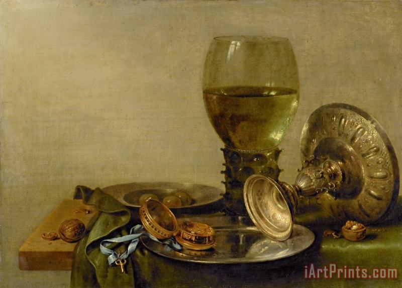 Willem Claesz Heda Still Life with Roemer And Silver Tazza Art Print
