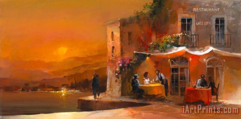 willem haenraets Dinner for Two Ii Art Painting