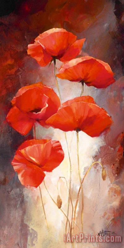willem haenraets Poppy Bouquet I Art Painting