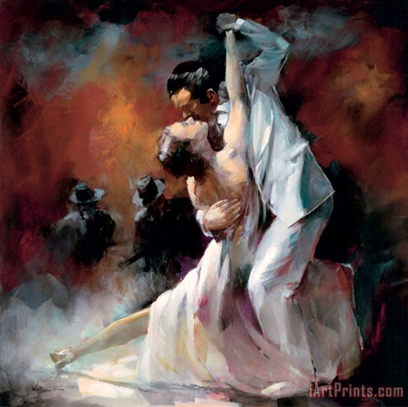 Tango Argentino I painting - willem haenraets Tango Argentino I Art Print