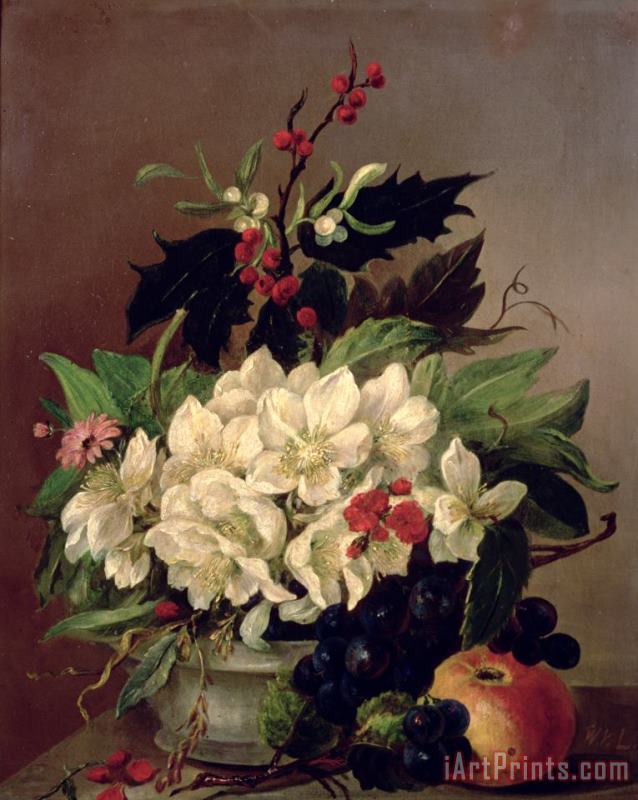 Willem van Leen Christmas Roses Art Painting