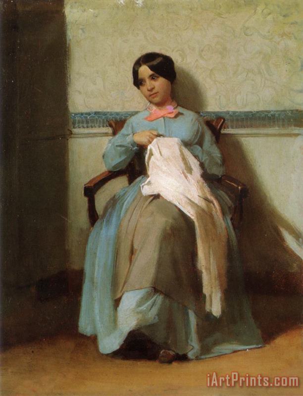 A Portrait of Léonie Bouguereau painting - William Adolphe Bouguereau A Portrait of Léonie Bouguereau Art Print