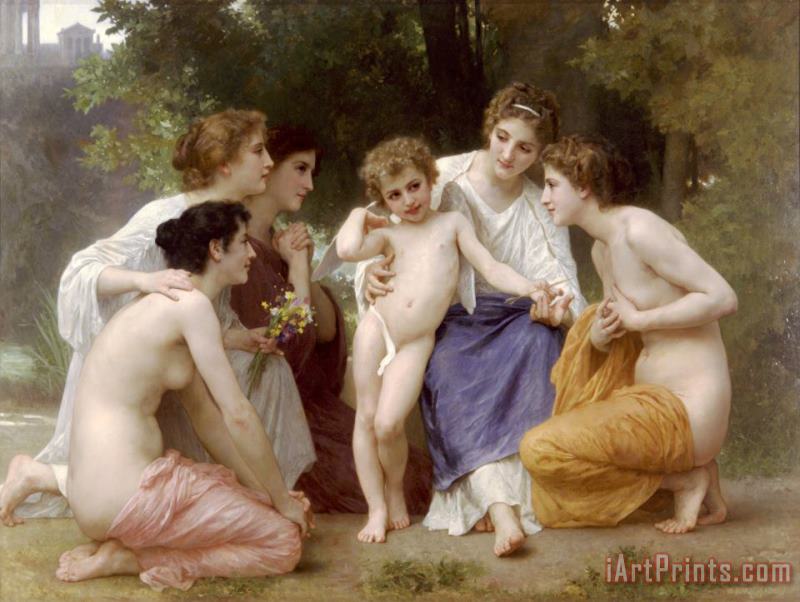 Admiration painting - William Adolphe Bouguereau Admiration Art Print