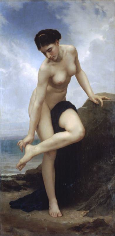 After The Bath (1875) painting - William Adolphe Bouguereau After The Bath (1875) Art Print