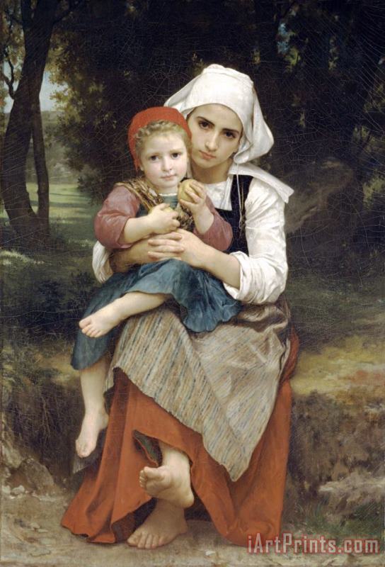 William Adolphe Bouguereau Breton Brother And Sister Art Print