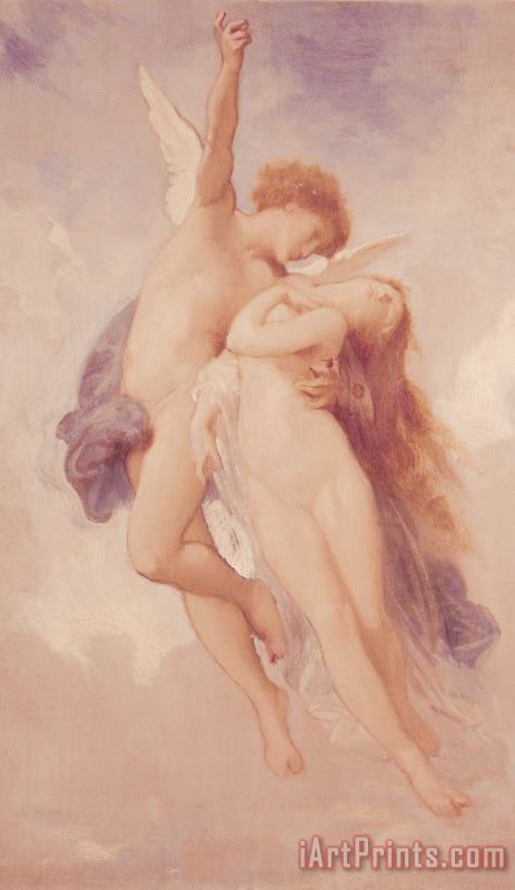 William Adolphe Bouguereau Cupid and Psyche Art Print