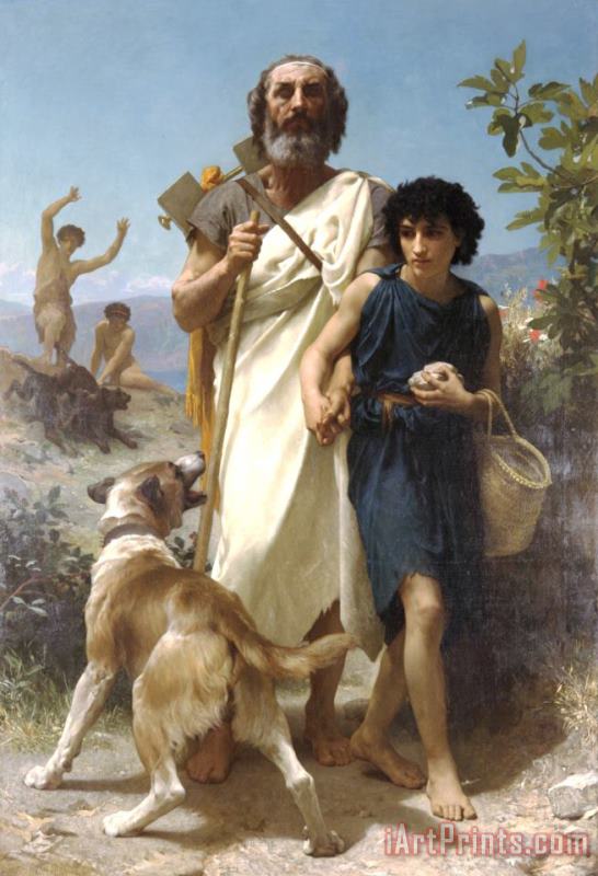 William Adolphe Bouguereau Homer And His Guide Art Painting