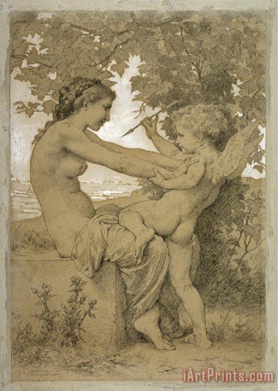 William Adolphe Bouguereau Love's Resistance Art Print