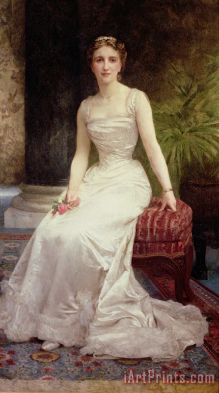William Adolphe Bouguereau Portrait of Madame Olry-Roederer Art Painting