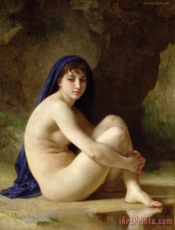 William Adolphe Bouguereau Seated Nude Art Painting