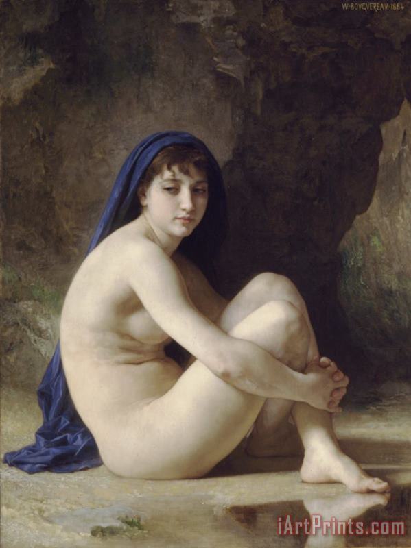 Seated Nude (1884) painting - William Adolphe Bouguereau Seated Nude (1884) Art Print