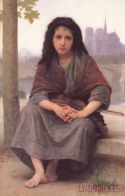 The Bohemian (1890) painting - William Adolphe Bouguereau The Bohemian (1890) Art Print