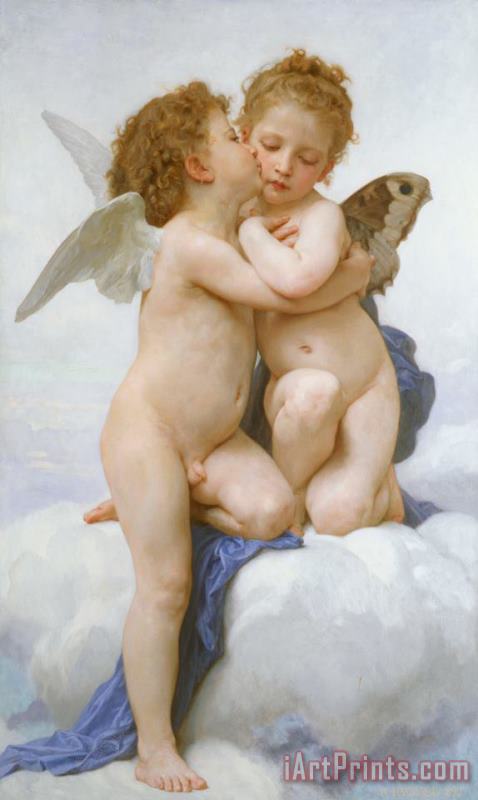 William Adolphe Bouguereau The First Kiss Art Painting
