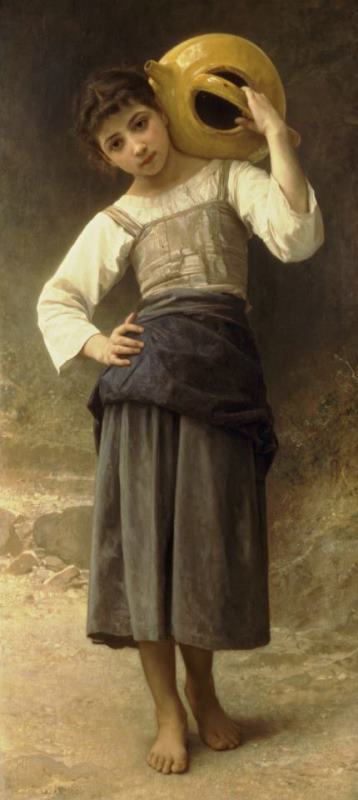William Adolphe Bouguereau Young Girl Going to The Spring Art Print