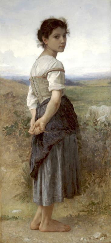 William Adolphe Bouguereau Young Shepherdess Art Painting