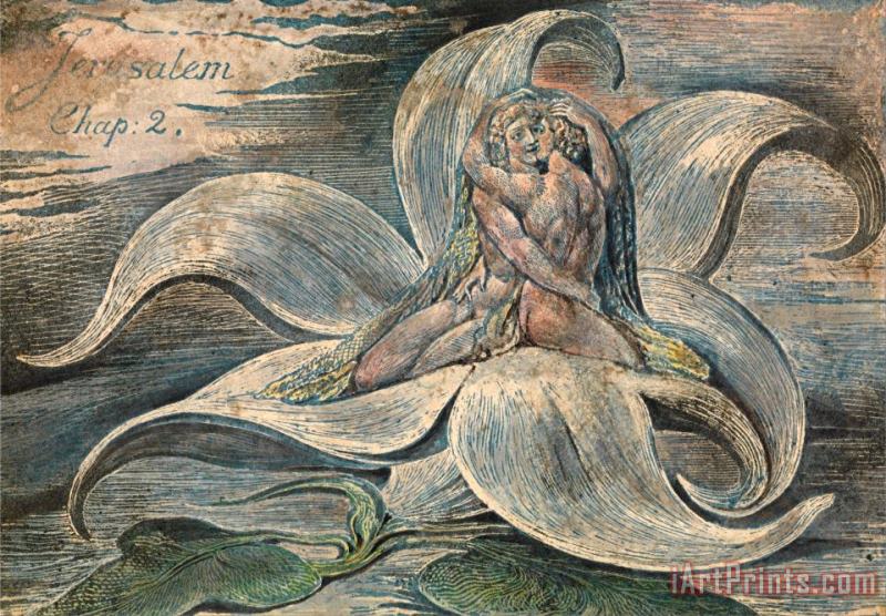 William Blake Jerusalem, Plate 28 Proof Impression Art Painting