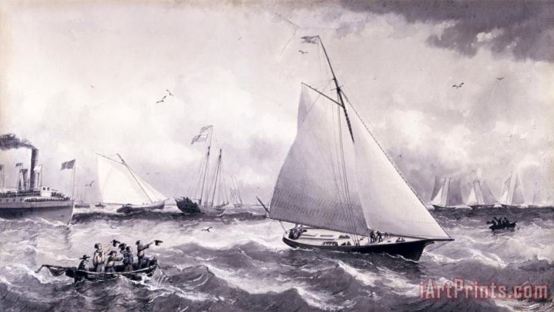 New Bedford Yacht Club Off New Bedford painting - William Bradford New Bedford Yacht Club Off New Bedford Art Print