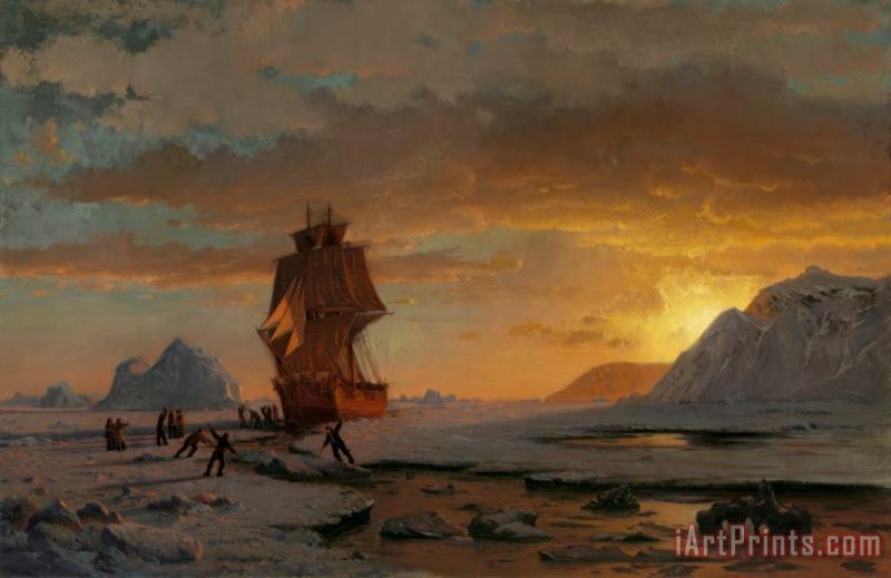 Scotch Whaler Working Through Ice painting - William Bradford Scotch Whaler Working Through Ice Art Print