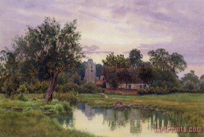 Evening painting - William Fraser Garden Evening Art Print