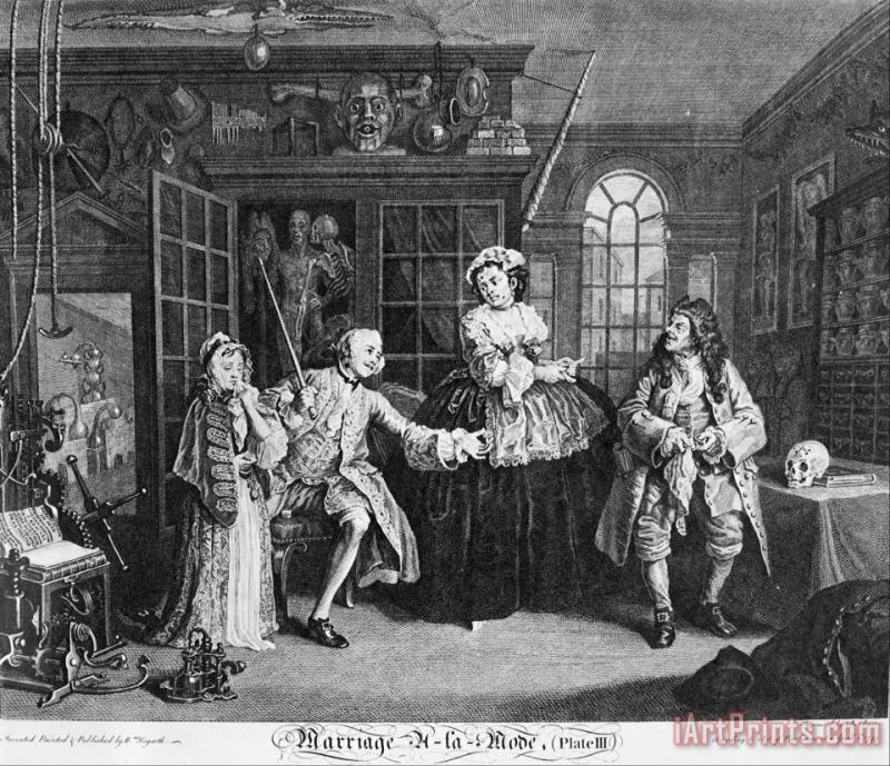 Marriage a La Mode, Plate 3, (the Scene with The Quack) painting - William Hogarth Marriage a La Mode, Plate 3, (the Scene with The Quack) Art Print
