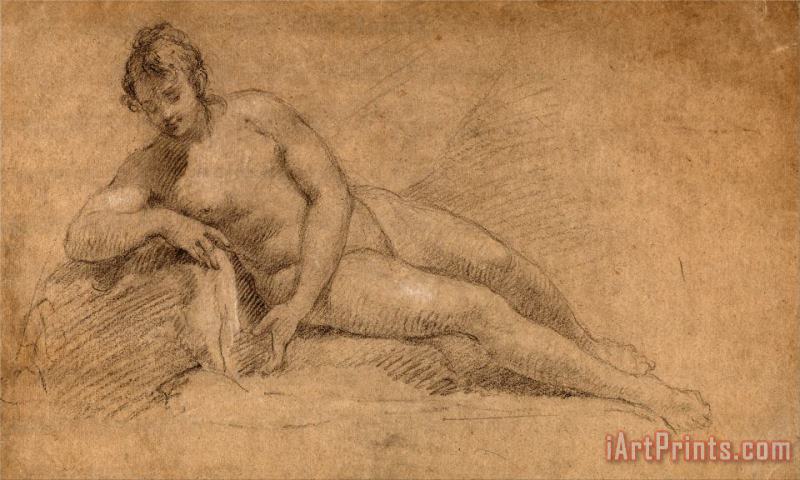 Study of a Female Nude painting - William Hogarth Study of a Female Nude Art Print
