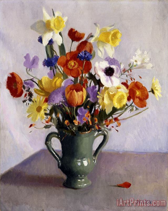 William McGregor Paxton Spring Bouquet Art Painting