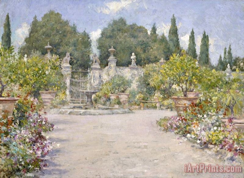 An Italian Garden painting - William Merritt Chase An Italian Garden Art Print