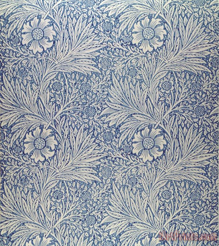 Marigold wallpaper design painting - William Morris Marigold wallpaper design Art Print
