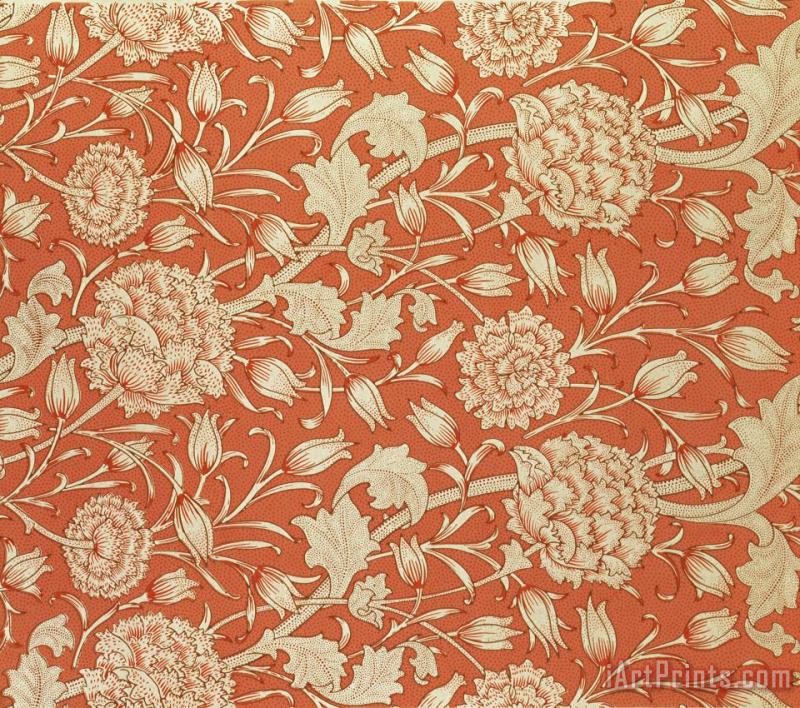 William Morris Tulip Wallpaper Design Art Print