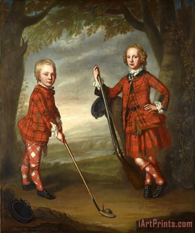 William Mosman Sir James Macdonald 1741 1765 And Sir Alexander Macdonald 1744 1810 Art Painting
