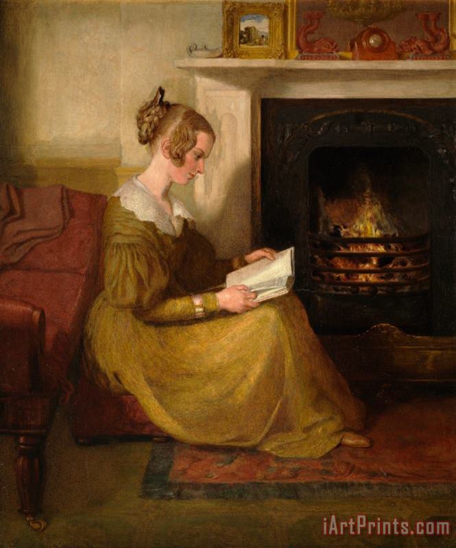 A Fireside Read painting - William Mulready A Fireside Read Art Print