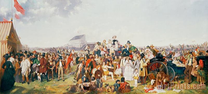 Derby Day painting - William Powell Frith Derby Day Art Print