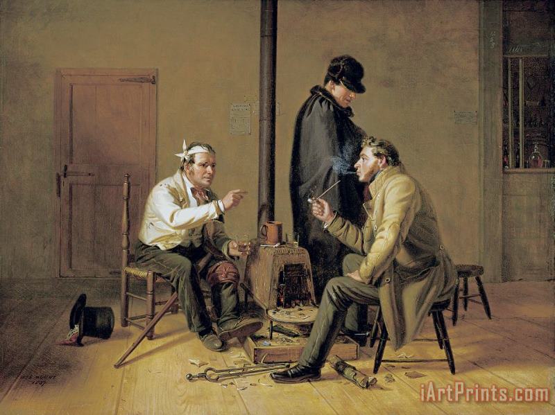 The Tough Story Scene in a Country Tavern painting - William Sidney Mount The Tough Story Scene in a Country Tavern Art Print