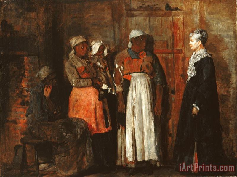 A Visit From The Old Mistress painting - Winslow Homer A Visit From The Old Mistress Art Print