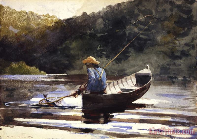 Boy Fishing painting - Winslow Homer Boy Fishing Art Print