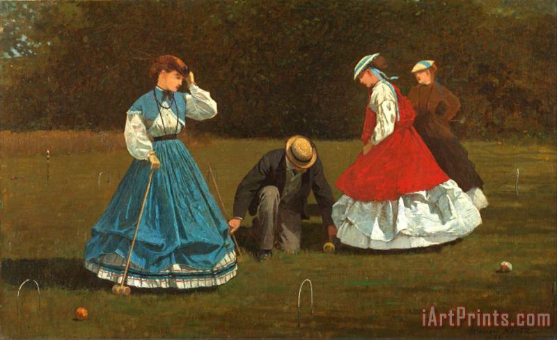 Croquet Scene painting - Winslow Homer Croquet Scene Art Print