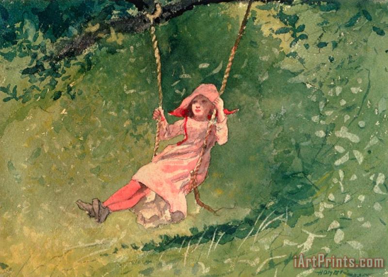 Winslow Homer Girl on a Swing Art Painting