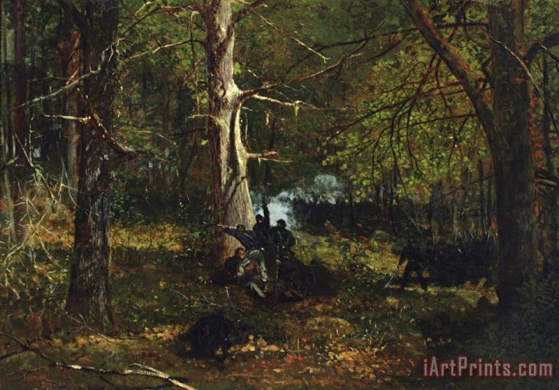 Winslow Homer Skirmish in The Wilderness Art Painting