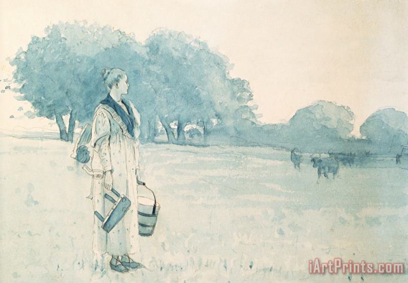Winslow Homer The Milkmaid Art Painting