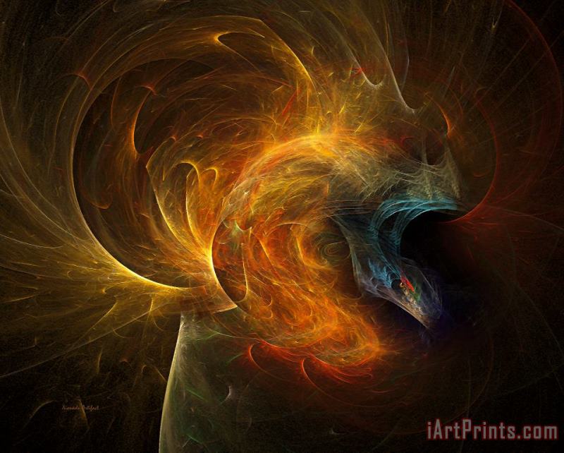 Fierce Phoenix painting - Xianadu Artifacts Fierce Phoenix Art Print
